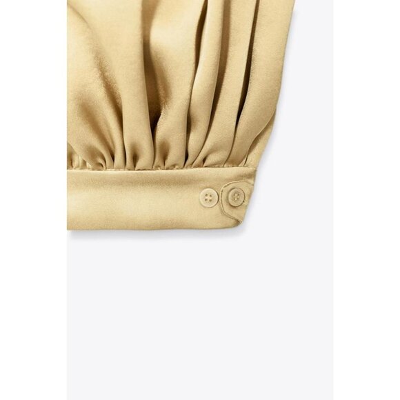 ZARA ZW COLLECTION SATIN BALLOON TROUSERS - Picture 4 of 4